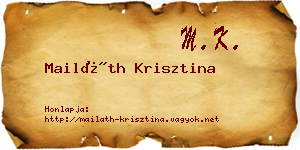 Mailáth Krisztina névjegykártya