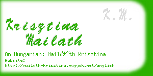 krisztina mailath business card